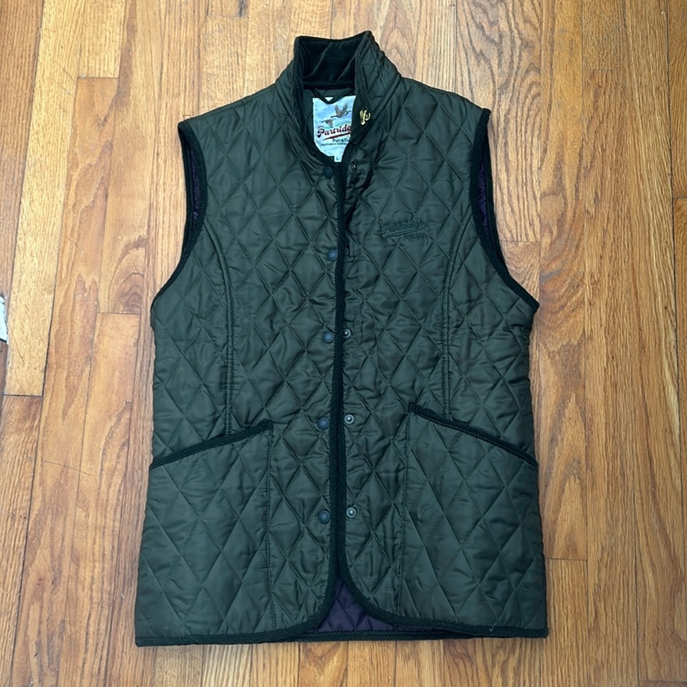 Partridge English clothing hunter green quilted vest